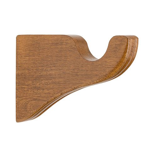 Estate oak Kirsch 1 3/8" Wood Trends 3 1/2" Return Bracket