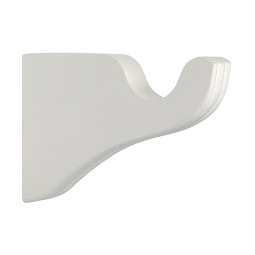 White Kirsch 1 3/8" Wood Trends 3 1/2" Return Bracket