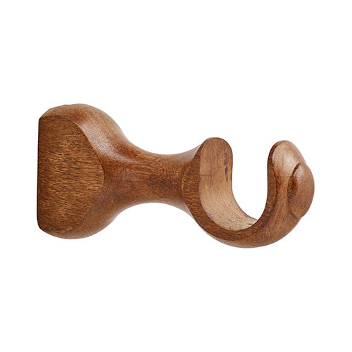 Estate oak Kirsch 1 3/8" Wood Trends 4 1/4" Return Bracket