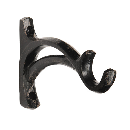 iron oxide Kirsch 1" Wrought Iron 5 3/8" Return Bracket