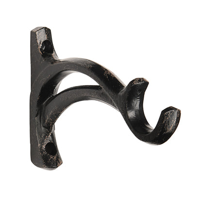iron oxide Kirsch 1" Wrought Iron 5 3/8" Return Bracket