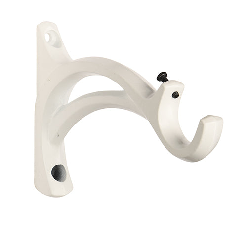 chalk Kirsch 1" Wrought Iron 5 3/8" Return Bracket