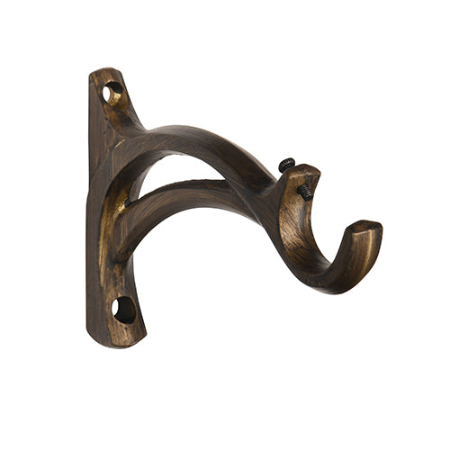 heirloom copper Kirsch 1" Wrought Iron 5 3/8" Return Bracket