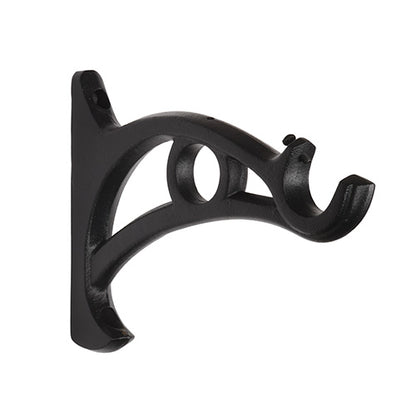 black Kirsch 1" Wrought Iron Double Bracket