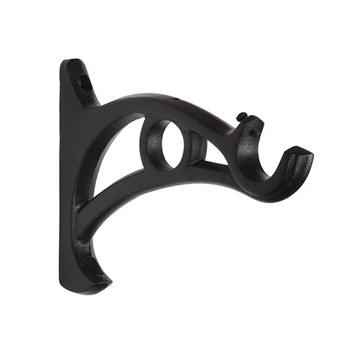 black Kirsch 1" Wrought Iron Double Bracket