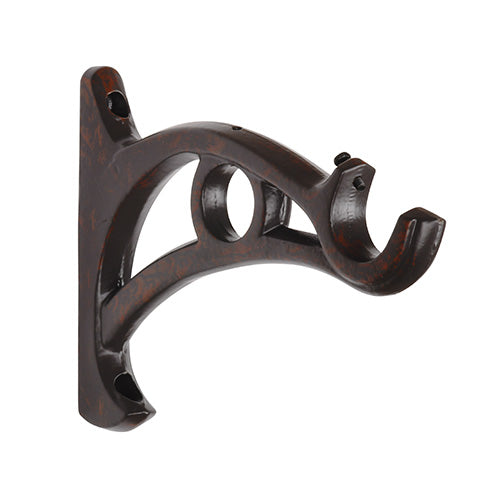 rust Kirsch 1" Wrought Iron Double Bracket