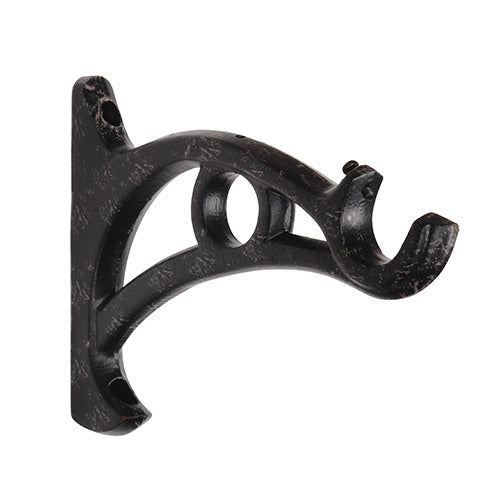 iron oxide Kirsch 1" Wrought Iron Double Bracket