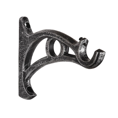 graphite Kirsch 1" Wrought Iron Double Bracket