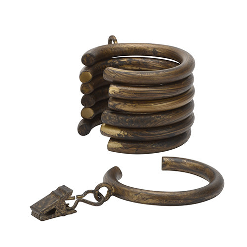 heirloom copper Kirsch 1" Wrought Iron C-Rings
