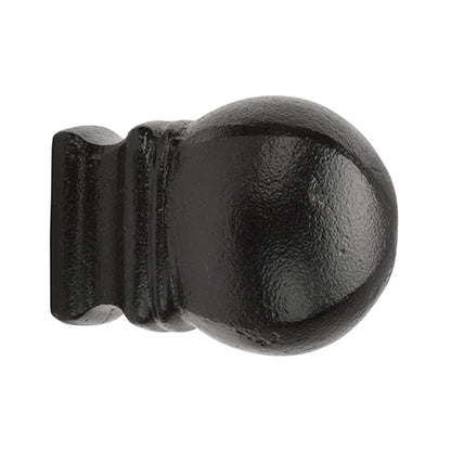 black Kirsch 1" Wrought Iron Petite Modern Ball Finial