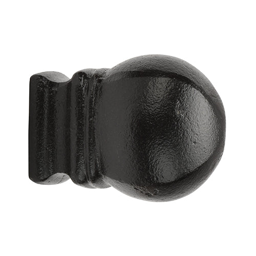 black Kirsch 1" Wrought Iron Petite Modern Ball Finial