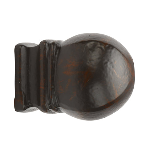 rust Kirsch 1" Wrought Iron Petite Modern Ball Finial