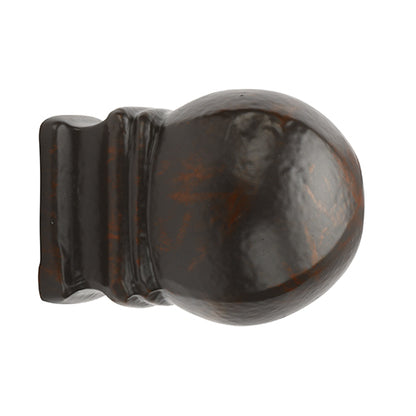 rust Kirsch 1" Wrought Iron Petite Modern Ball Finial