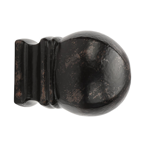 Iron Oxide Kirsch 1" Wrought Iron Petite Modern Ball Finial