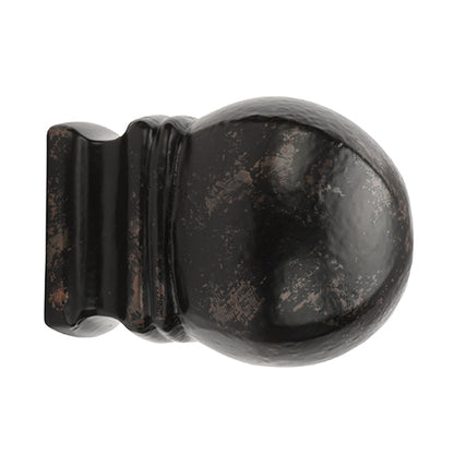 Iron Oxide Kirsch 1" Wrought Iron Petite Modern Ball Finial