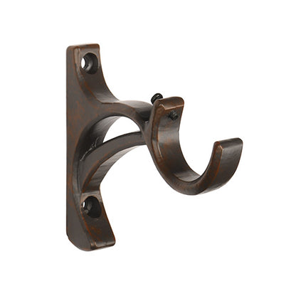 rust Kirsch 1 3/8" Wrought Iron 5 3/8" Return Bracket