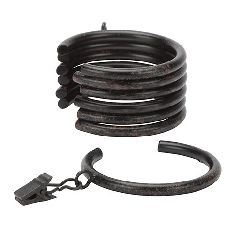 Iron Oxide Kirsch 1 3/8" Wrought Iron C-Rings