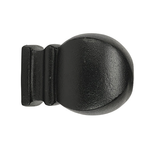 black Kirsch 1 3/8" Wrought Iron Petite Modern Ball Finial
