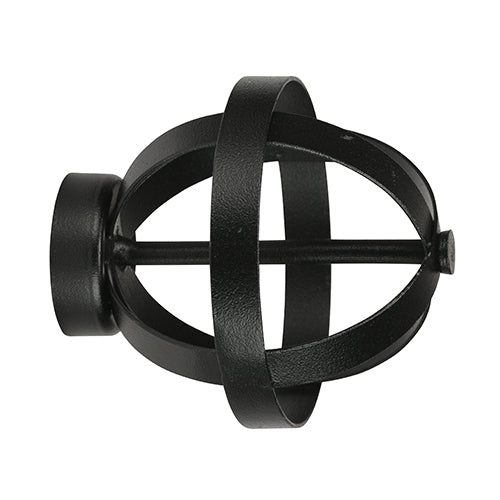 Black Kirsch 1 3/8" Wrought Iron Axiom Finial