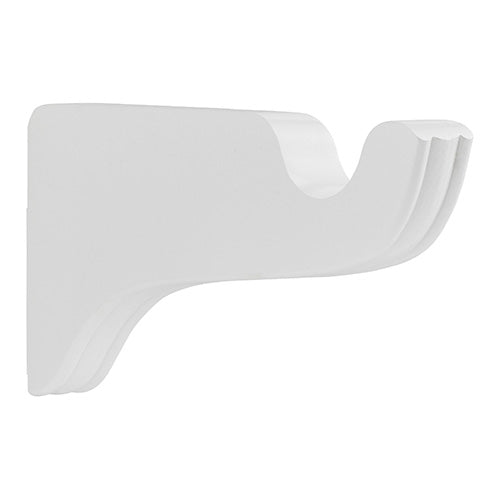 White Kirsch 1 3/8" Wood Trends 6" Return Bracket