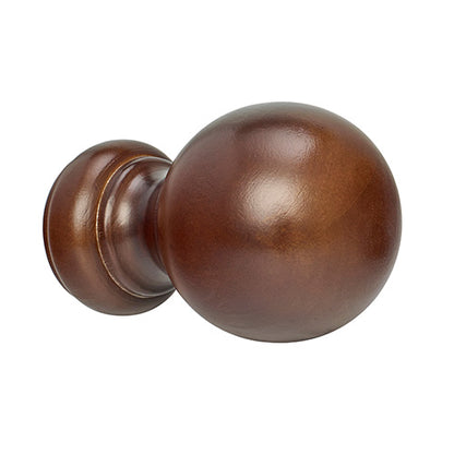 Coffee Kirsch 1 3/8" Wood Trends Wood Ball Finial