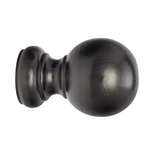 Dark Chocolate Kirsch 1 3/8" Wood Trends Wood Ball Finial