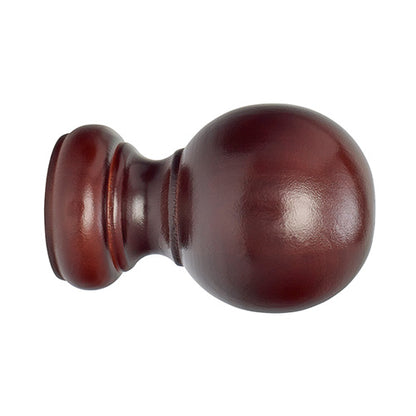 Mahogany Kirsch 1 3/8" Wood Trends Wood Ball Finial