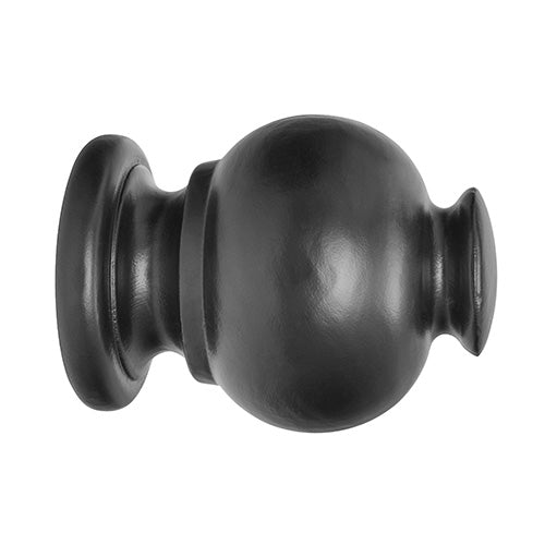 black Kirsch 2" Wood Trends Button Ball Finial