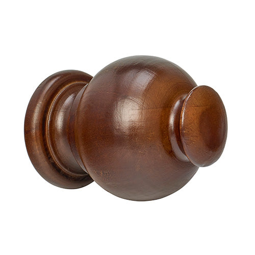 Coffee Kirsch 1 3/8" Wood Trends Button Ball Finial