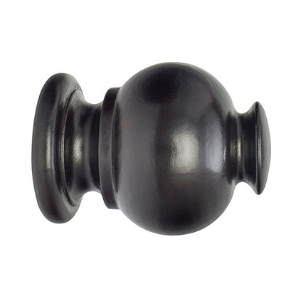 Dark Chocolate Kirsch 1 3/8" Wood Trends Button Ball Finial