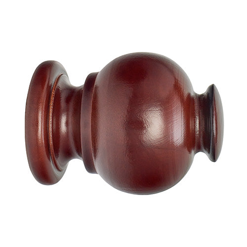 mahogany Kirsch 2" Wood Trends Button Ball Finial