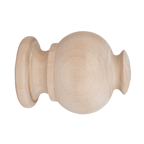 Unfinished Kirsch 1 3/8" Wood Trends Button Ball Finial
