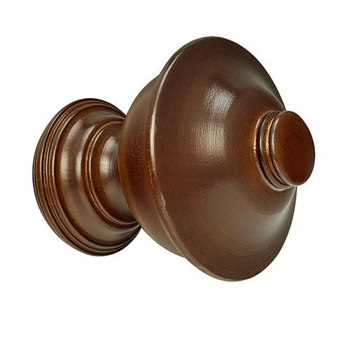 Coffee Kirsch 1 3/8" Wood Trends Chaucer Finial