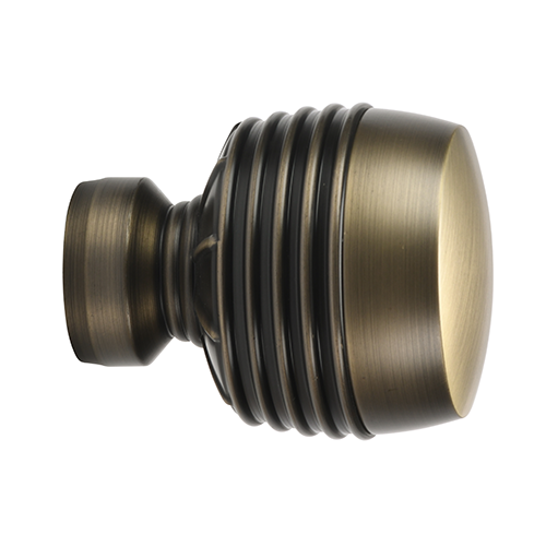 elegant brass Kirsch 1 3/8" Designer Metals Briggs Finial