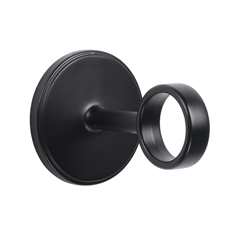 black Kirsch 1 3/8" Designer Metals 3" Return O Bracket