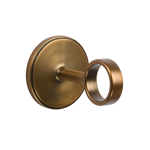 gilded bronze Kirsch 1 3/8" Designer Metals 3" Return O Bracket