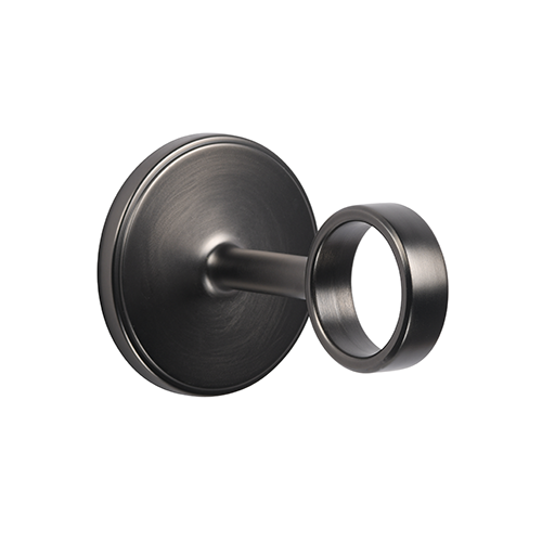 gunmetal Kirsch 1 3/8" Designer Metals 3" Return O Bracket