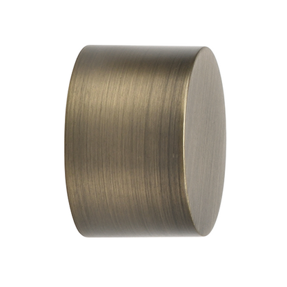 elegant brass Kirsch 1 3/8" Designer Metals Round Endcap
