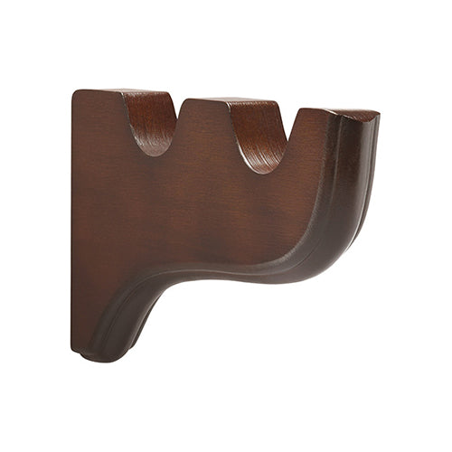 Coffee Kirsch 1 3/8" Wood Trends Double Bracket