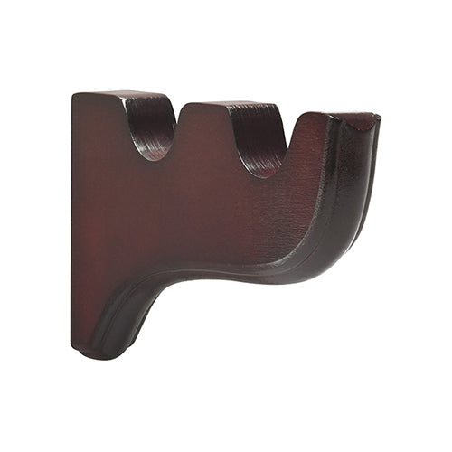 Mahogany Kirsch 1 3/8" Wood Trends Double Bracket