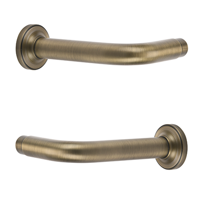 elegant brass Kirsch 1 3/8" Designer Metals 6" French Returns