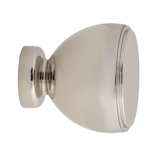 polished nickel Kirsch 1" Designer Metals Milo Finial