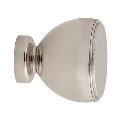 polished nickel Kirsch 1" Designer Metals Milo Finial