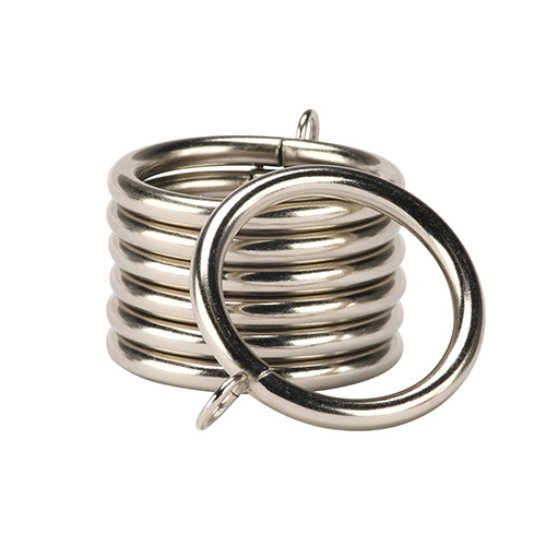 polished nickel Kirsch 1" Designer Metals Rings