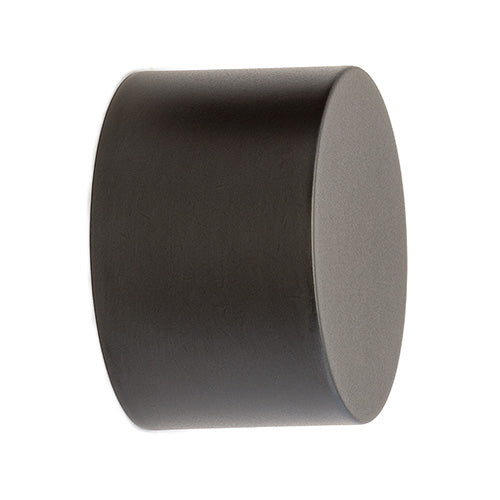 Black Kirsch 1 3/8" Designer Metals Round Endcap