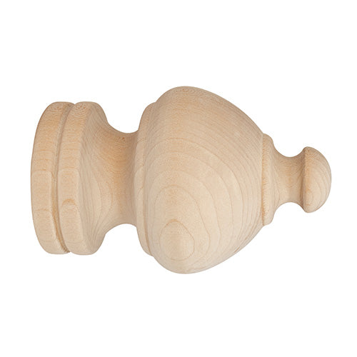 Unfinished Kirsch 1 3/8" Wood Trends Sherwood Finial