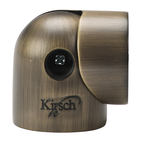 elegant brass Kirsch 1 3/8" Designer Metals Swivel Socket