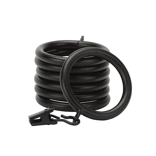 black Kirsch 1" Wrought Iron Rings