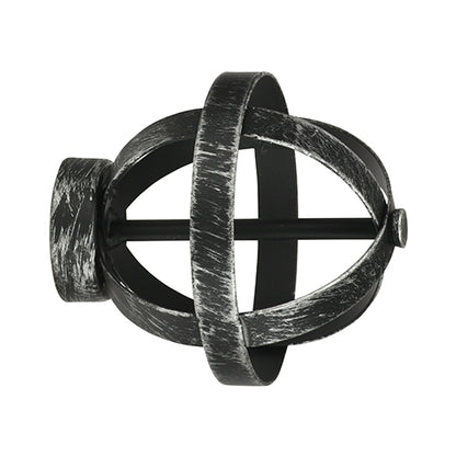 graphite Kirsch 1" Wrought Iron Axiom Finial